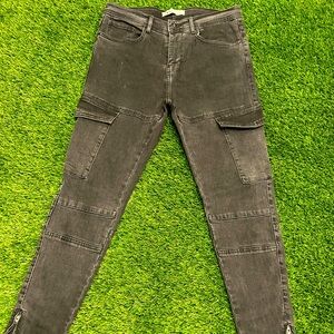 Black stone washed jeans